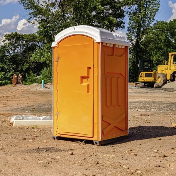 can i customize the exterior of the portable toilets with my event logo or branding in Garden Grove Iowa